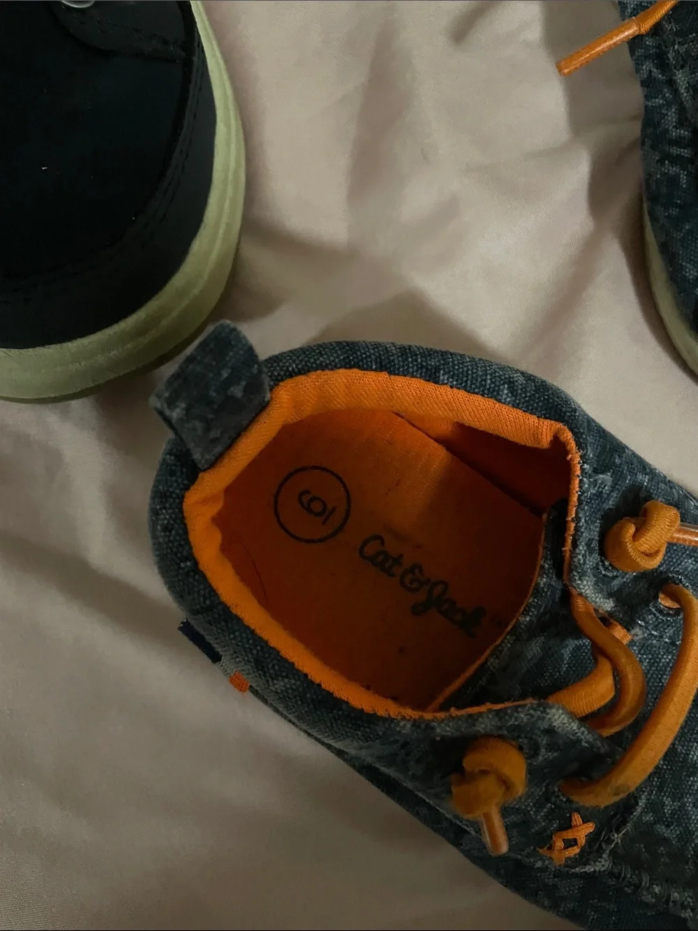 Cat & Jack Navy Sneakers with Orange Accents - Kids Pack